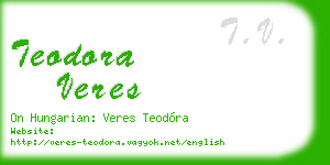 teodora veres business card